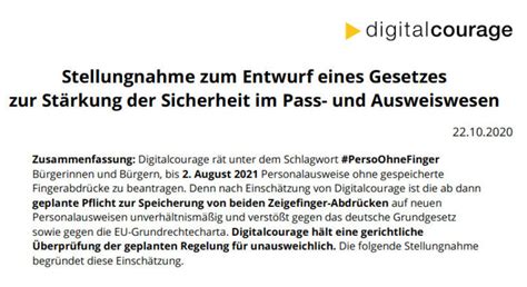 Digitalcourage: Stellungnahme zum Ent